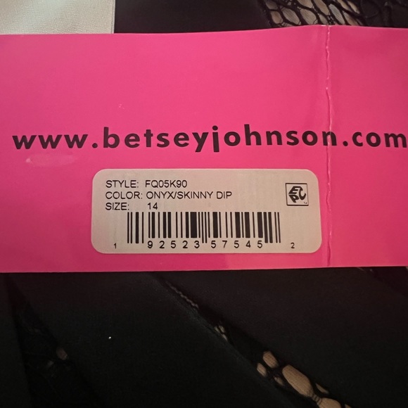 Betsey Johnson Lace Cocktail Black Dress - Picture 2 of 8